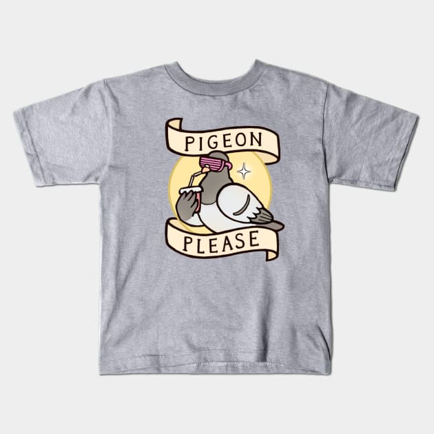 Pigeon please Kids T-Shirt by koomalaama